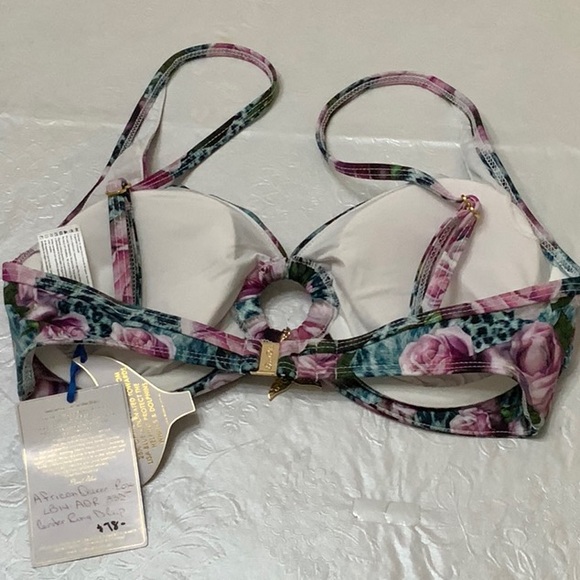 Lisa Blue AFRICAN QUEEN bikini top-Rose (#53) - Picture 2 of 7